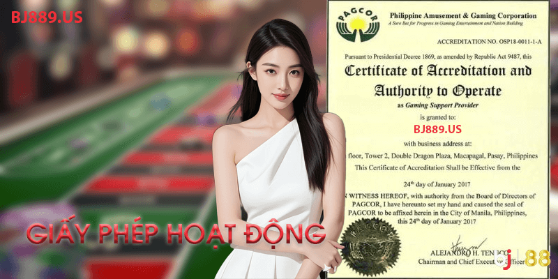 Giấy phép hoạt động BJ88 là gì?